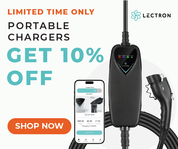 Promotional banner showing a portable charger and limited-time savings.